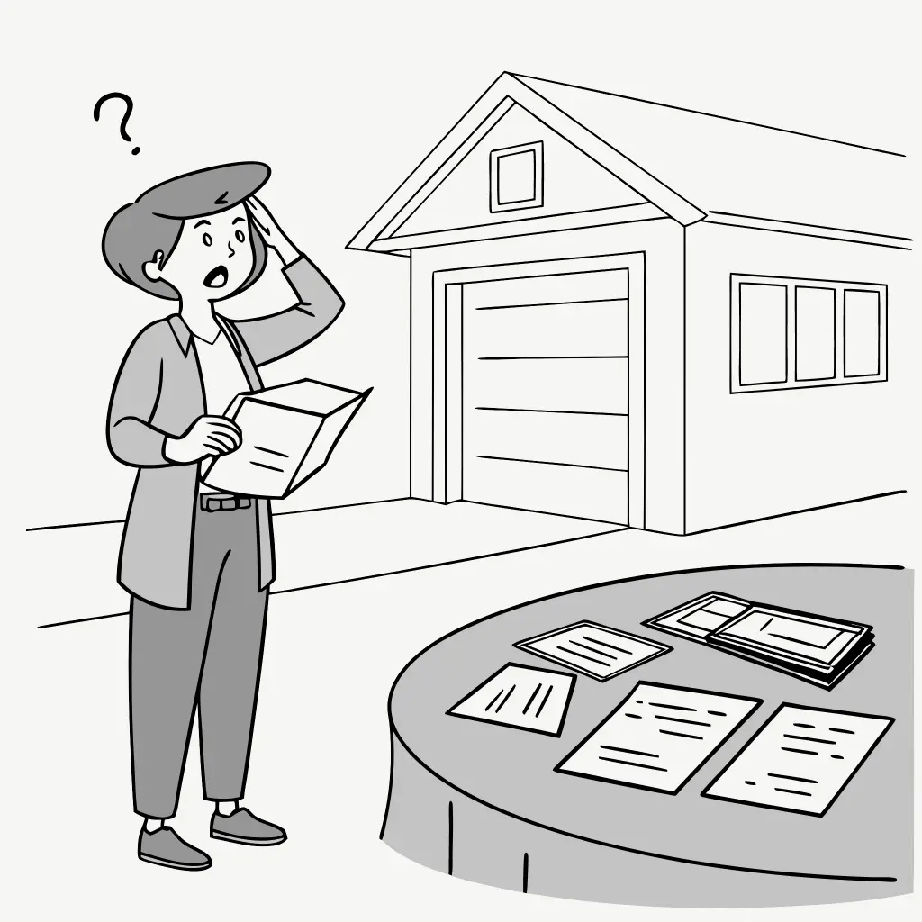 Confused homeowner with ADU paperwork and regulations