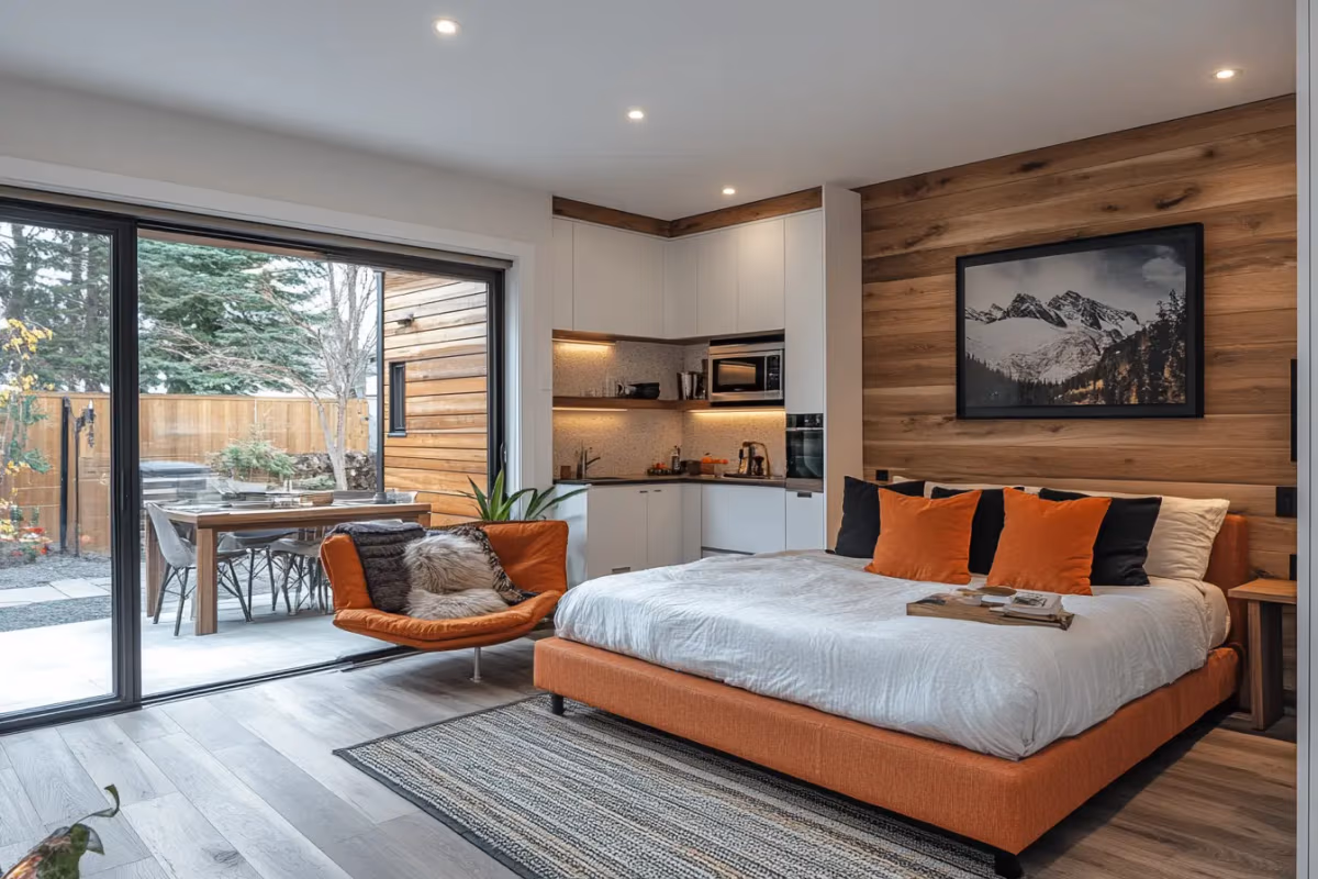 Junior ADU with compact design and efficient use of space